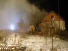  Pożar budynku mieszkalnego i gospodarczego w Przysietnicy foto: st.kpt. Bogdan Biedka