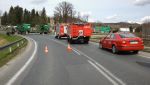  Wypadek z udziałem autobusu w Domaradzu foto: st.kpt. Bogdan Biedka