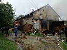  Pożar budynku gospodarczego w Jasienicy Rosielnej foto: asp.sztab. Mariusz Smoleń