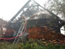  Pożar budynku mieszkalno-gospodarczego w Orzechówce foto: st.kpt. Bogdan Biedka