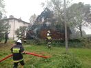  Pożar budynku mieszkalno-gospodarczego w Orzechówce foto: st.kpt. Bogdan Biedka