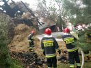  Pożar budynku mieszkalno-gospodarczego w Orzechówce foto: st.kpt. Bogdan Biedka