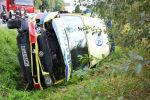  Wypadek drogowy z udziałem karetki pogotowia ratunkowego w Starej Wsi; foto: www.brzozowiana.pl